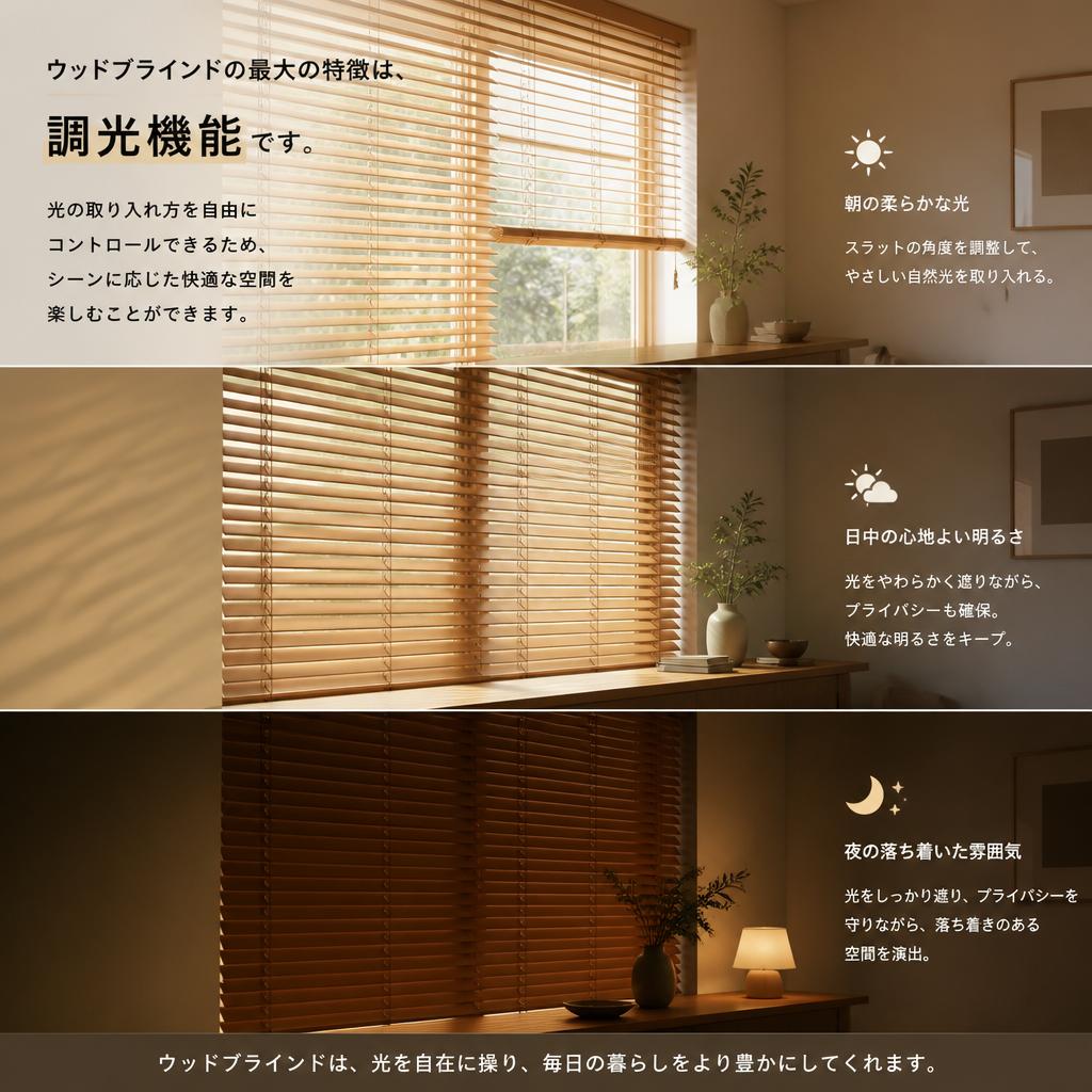 調光機能で心地よい光を取り入れる