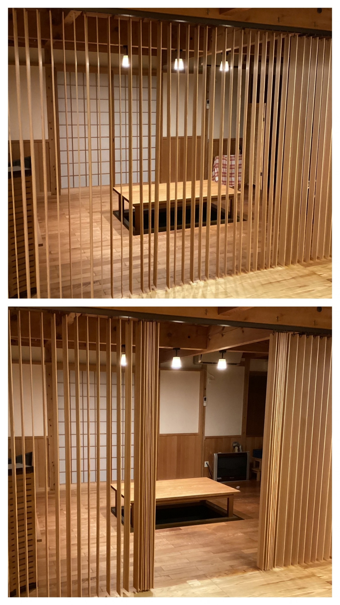 オーダーメイドの木製ブラインド